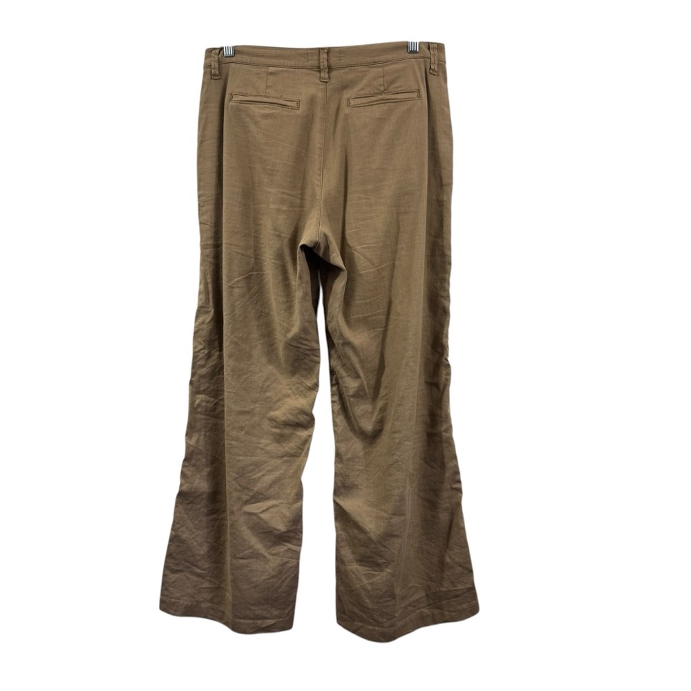 Level 99 Tallulah Wide Leg Linen lyocell Trousers Pants in Sandcastle Khaki 31 - Picture 3 of 14
